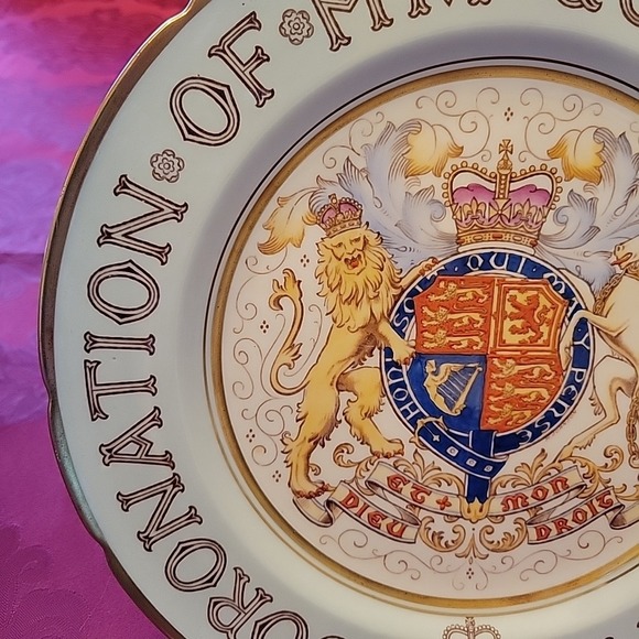 VTG Queen Elizabeth II Coronation 1953 Paragon Plate 10 5/8" - Picture 3 of 9